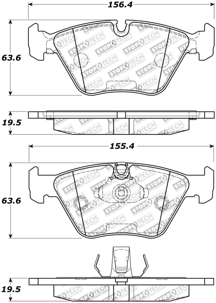 StopTech Street Touring 04-09 BMW X3 (E38) / 06-09 Z4 3.0(E86) Front Brake Pads