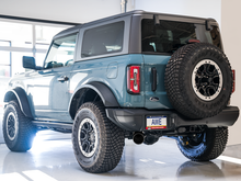 Load image into Gallery viewer, AWE Tuning 2021+ Ford Bronco 0FG Single Rear Exit Exhaust w/Diamond Black Tip &amp; Bash Guard