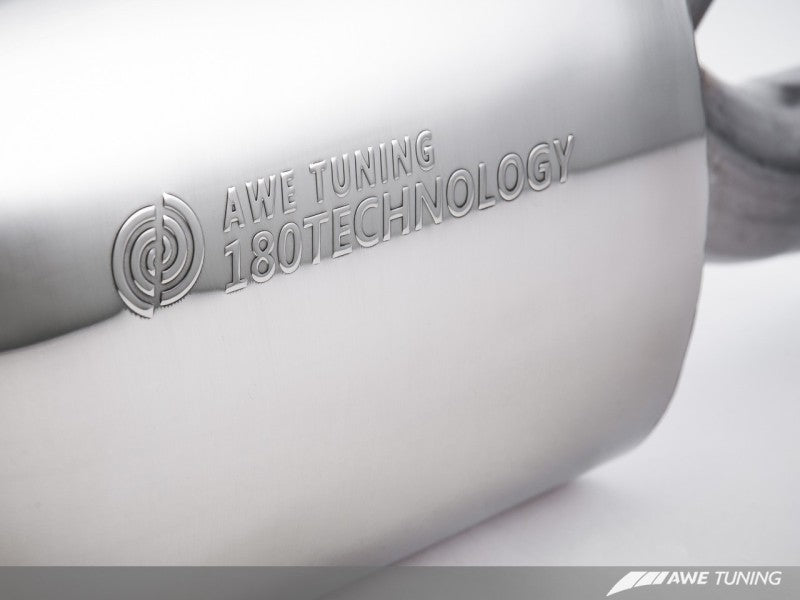 AWE Tuning Audi B8 A4 Touring Edition Exhaust - Dual Outlet Polished Silver Tips
