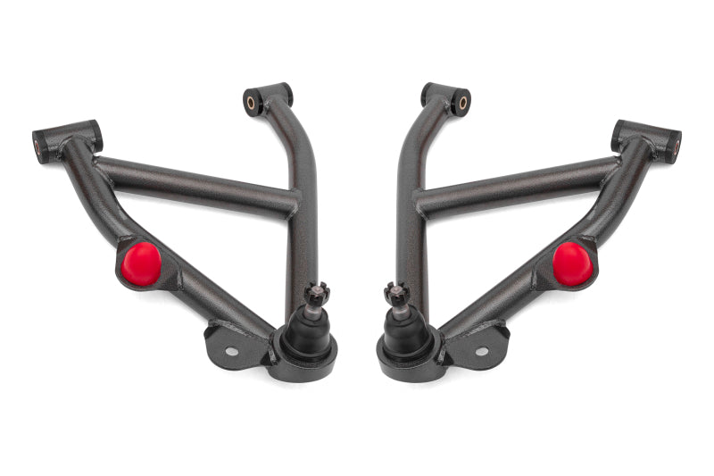 BMR 82-92 GM F-Body A-Arms Lower DOM Non-Adj Delrin Bushings Coilover - Black Hammertone