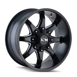 ION Type 181 20x12 / 5x127 BP / -44mm Offset / 87mm Hub Satin Black/Milled Spokes Wheel