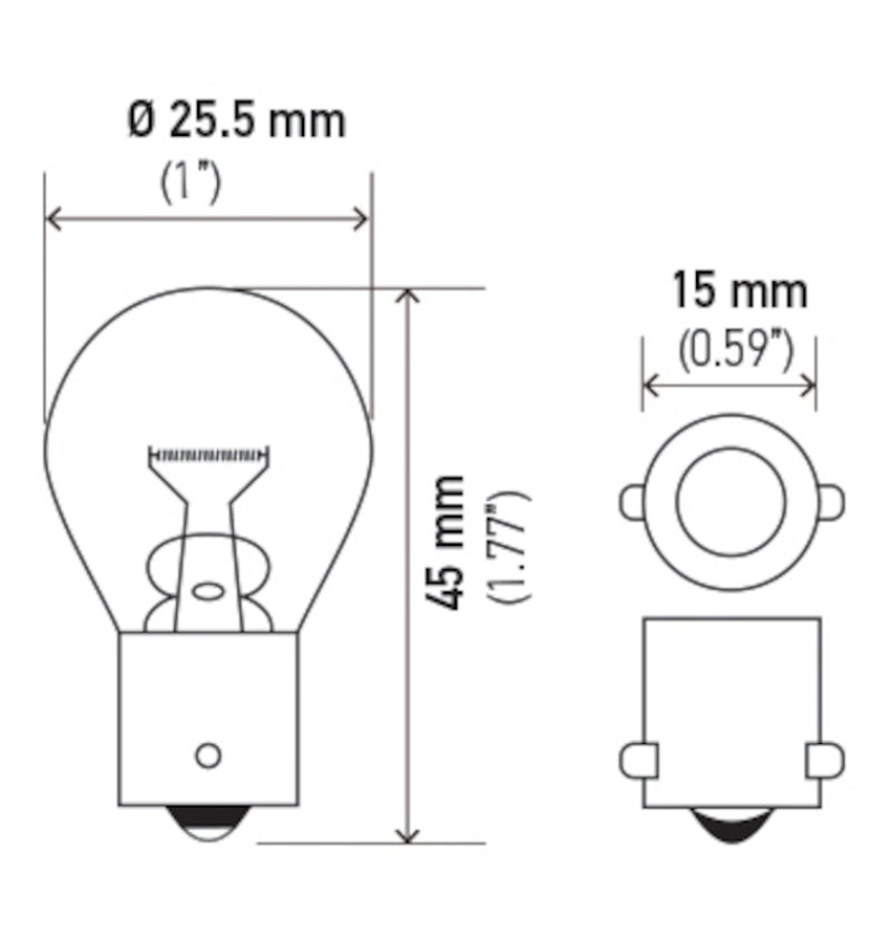 Hella Bulb 7506 12V 21W BA15s S8