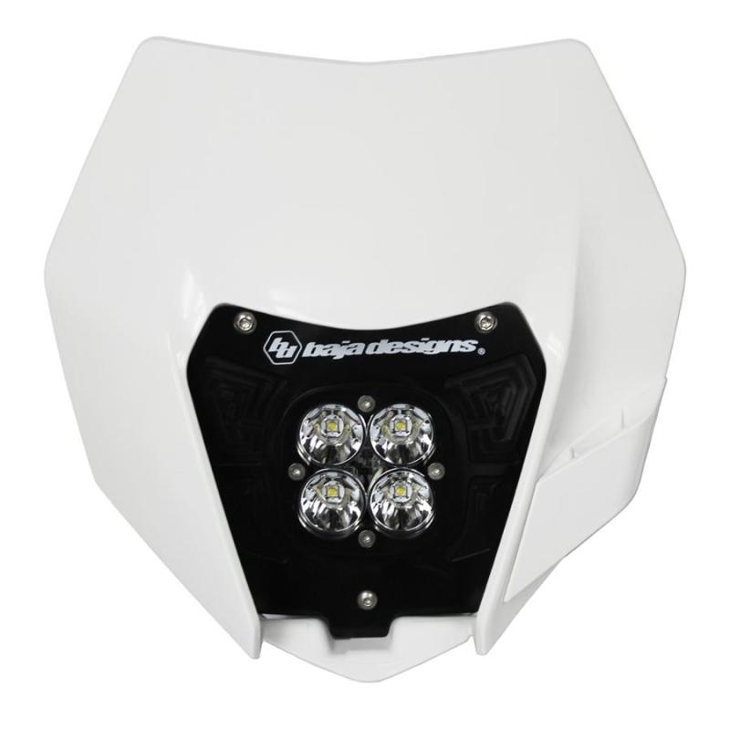Baja Designs 14-16 KTM Headlight Kit DC w/Headlight Shell White Squadron Sport